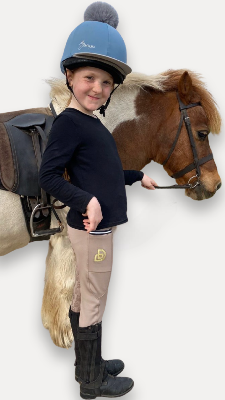 Children s Mocha Horse Riding Leggings D.P Equine Equestrian Clothing